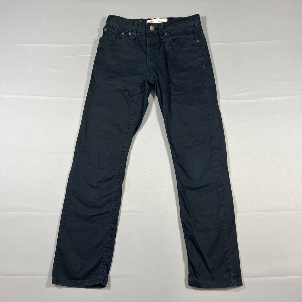 Levi's 511 Slim Jeans Boy 12 Black Cotton Stretch Low Rise Skinny Leg Streetwear